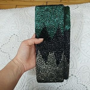 Bamboo Trading Company Beaded Bag w/Metal Strap